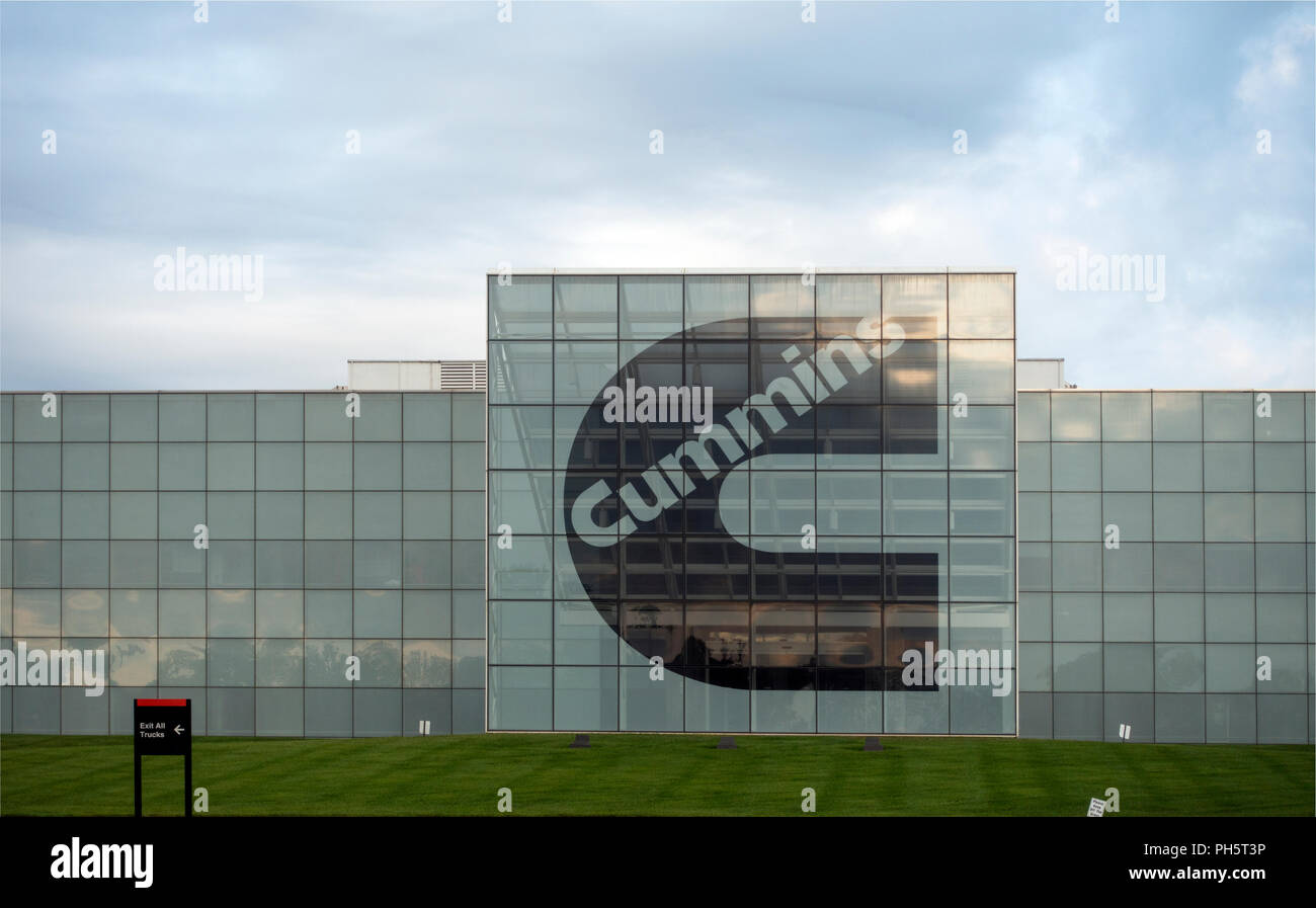 L'usine de moteurs Cummins Columbus Indiana Banque D'Images L'usine de moteurs Cummins Columbus Indiana Banque D'Images