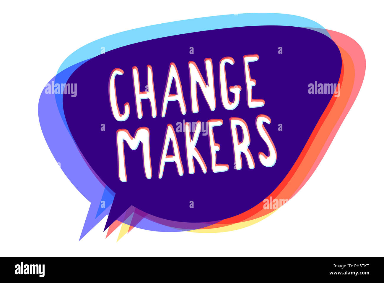 Le changement conceptuel part écrit, indiquant les décideurs. Photo d'influenceurs Jeune-turc texte Acitivists Fashion Urbanisation Gen X bulle idée mes Banque D'Images