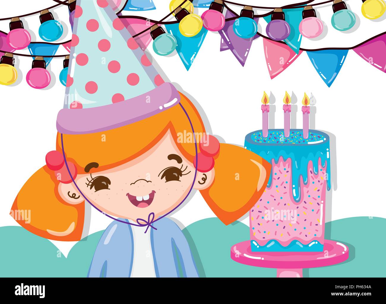 Fete D Anniversaire Fille Dessins Animes Image Vectorielle Stock Alamy Fete D Anniversaire Fille Dessins Animes Image Vectorielle Stock Alamy