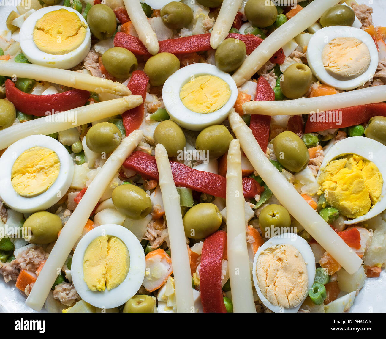 Salade Russe, nourriture typique en espagne Banque D'Images