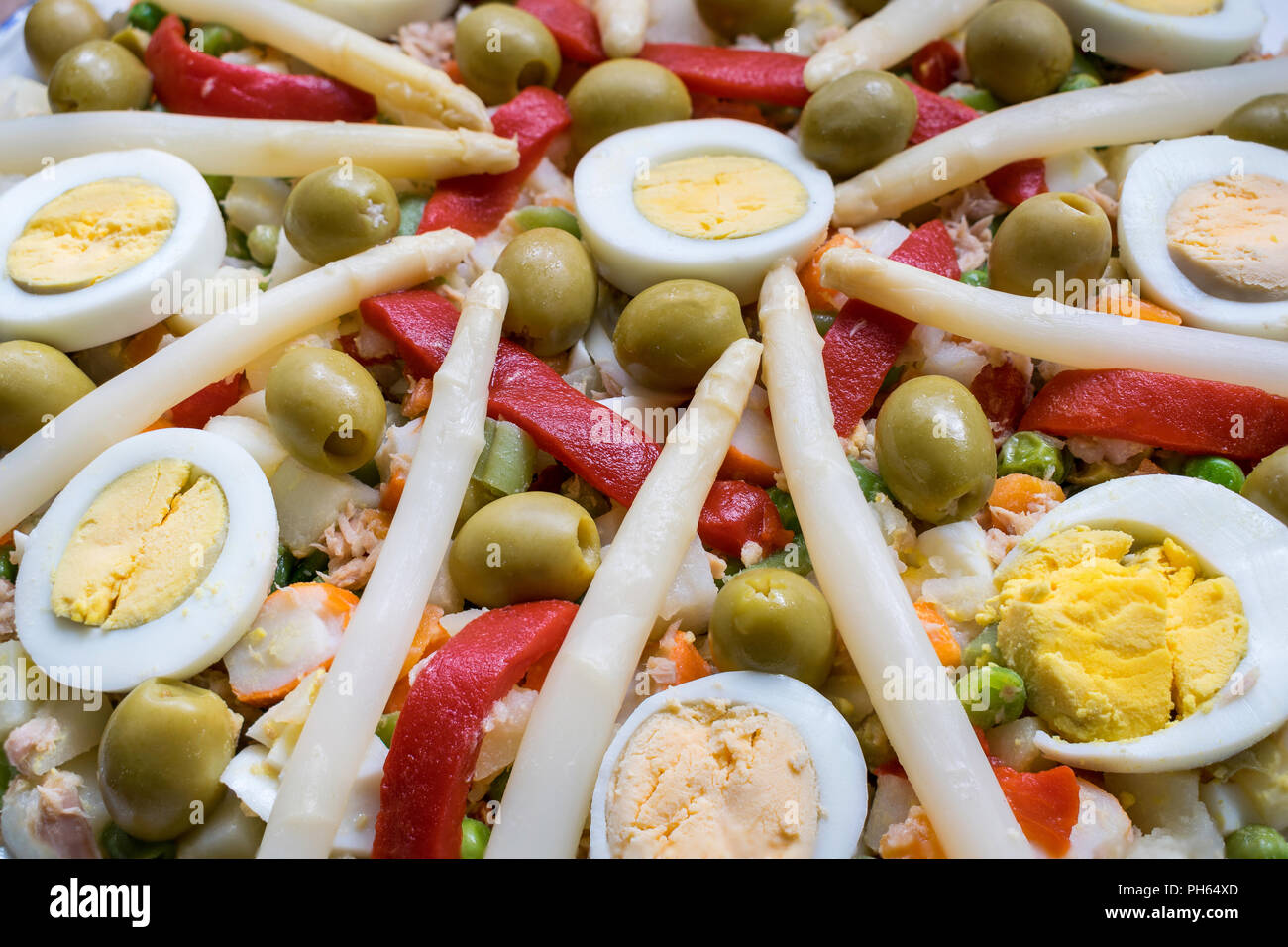 Salade Russe, nourriture typique en espagne Banque D'Images