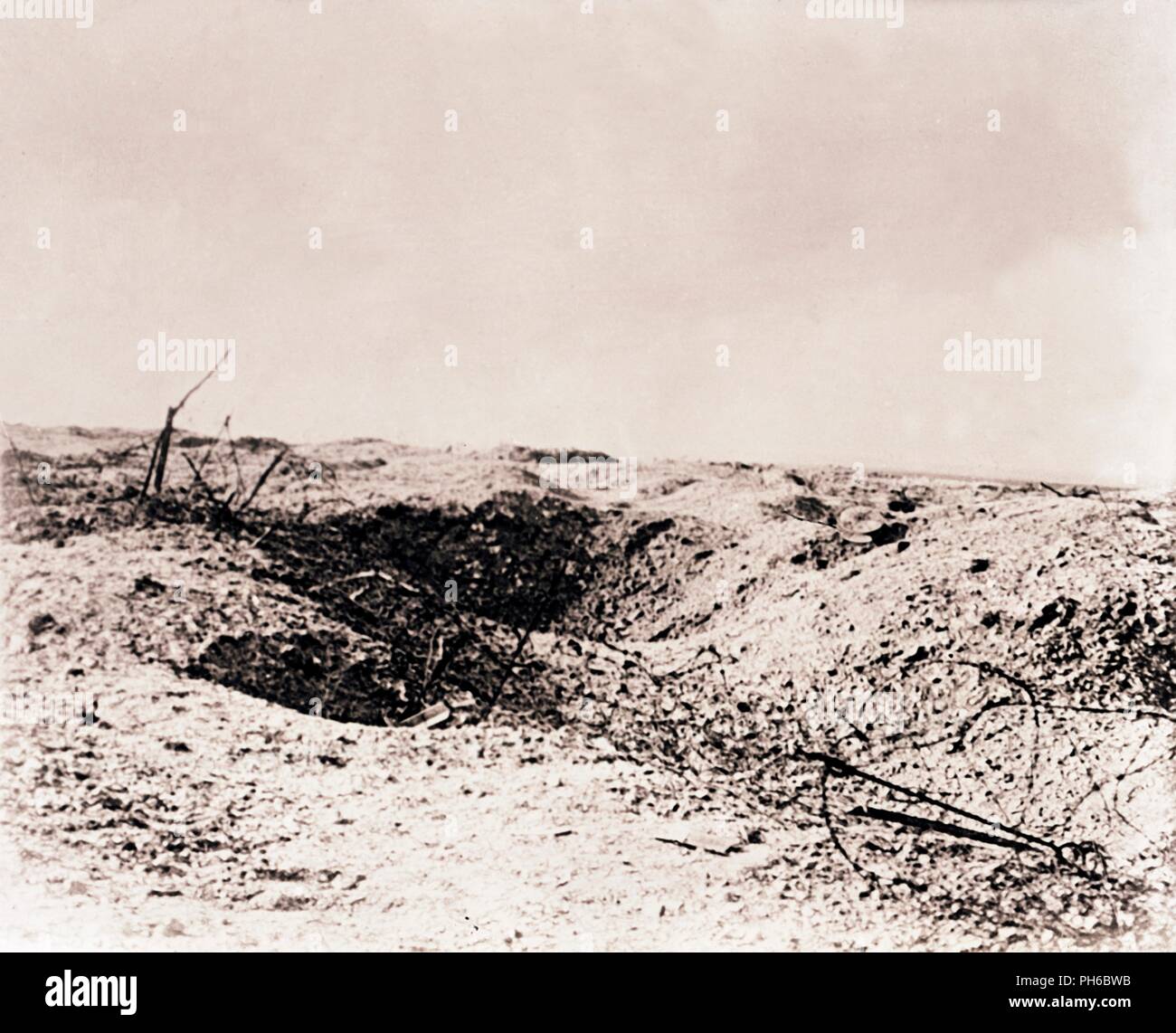 Bataille, Tahure, la France du nord, c1914-c1918. Artiste : Inconnu. Banque D'Images
