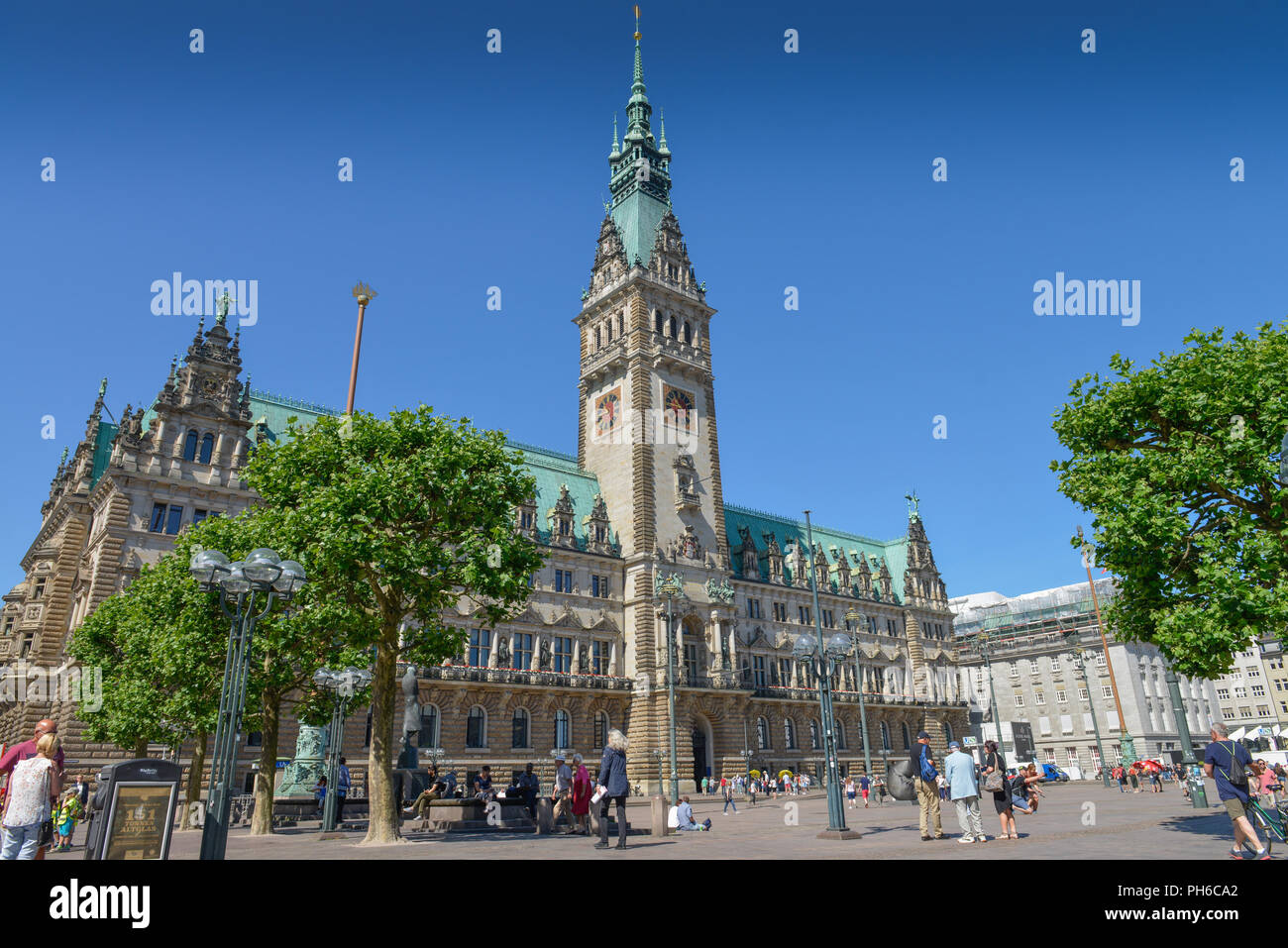 Rathaus, Rathausmarkt, Hamburg, Deutschland Banque D'Images