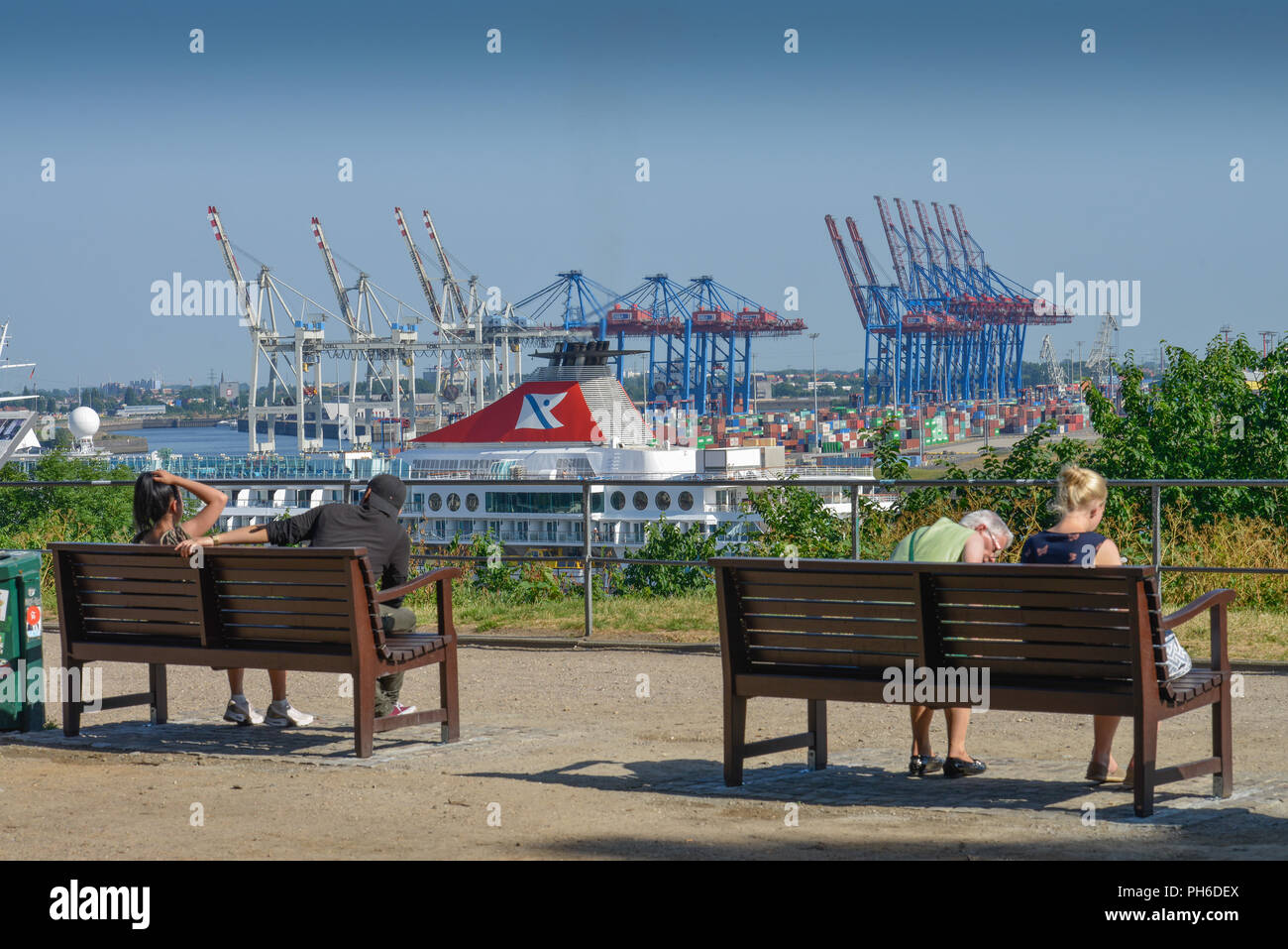 Altonaer Balkon Aussichtsplattform, Altona, Hambourg, Allemagne Banque D'Images