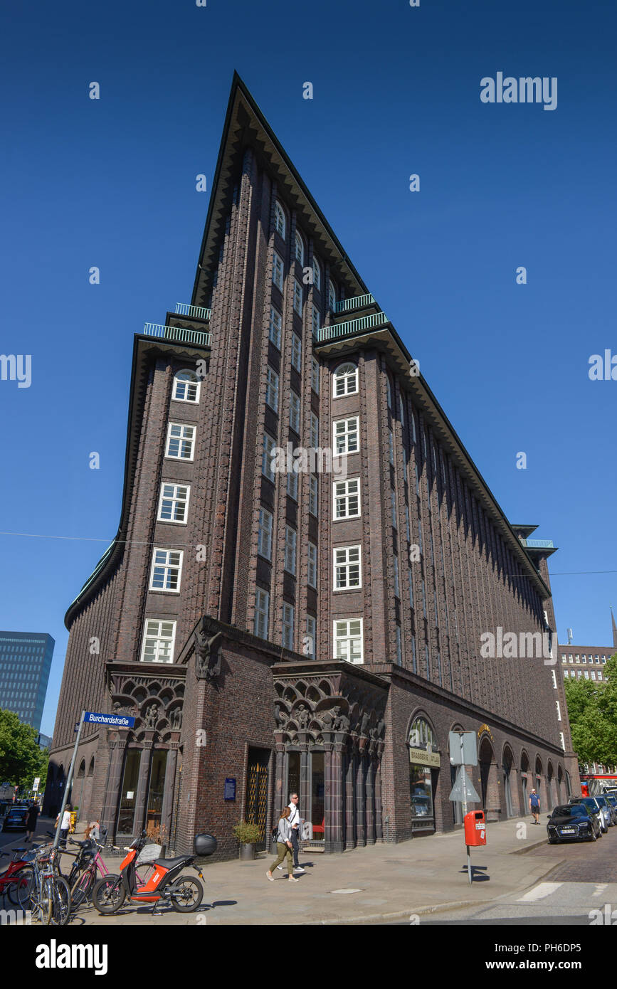 La Chilehaus, Fischertwiete, Kontorhausviertel, Hamburg, Deutschland Banque D'Images