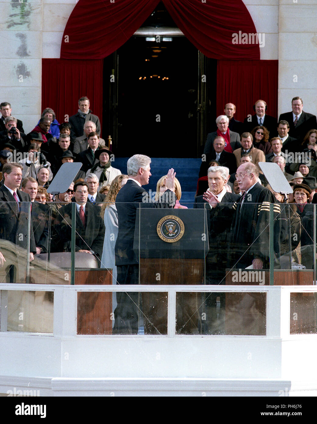 1997 : Le Président Bill Clinton's 2ème Inauguration Banque D'Images