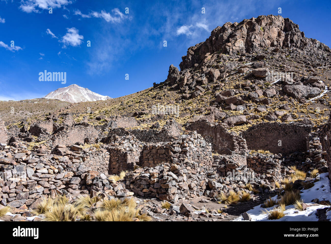 Pueblo Fantasma, une ville minière abandonnée près de San Antonio de Lipez dans le Sud Lipez Province, Potosi, Bolivie Ministère Banque D'Images