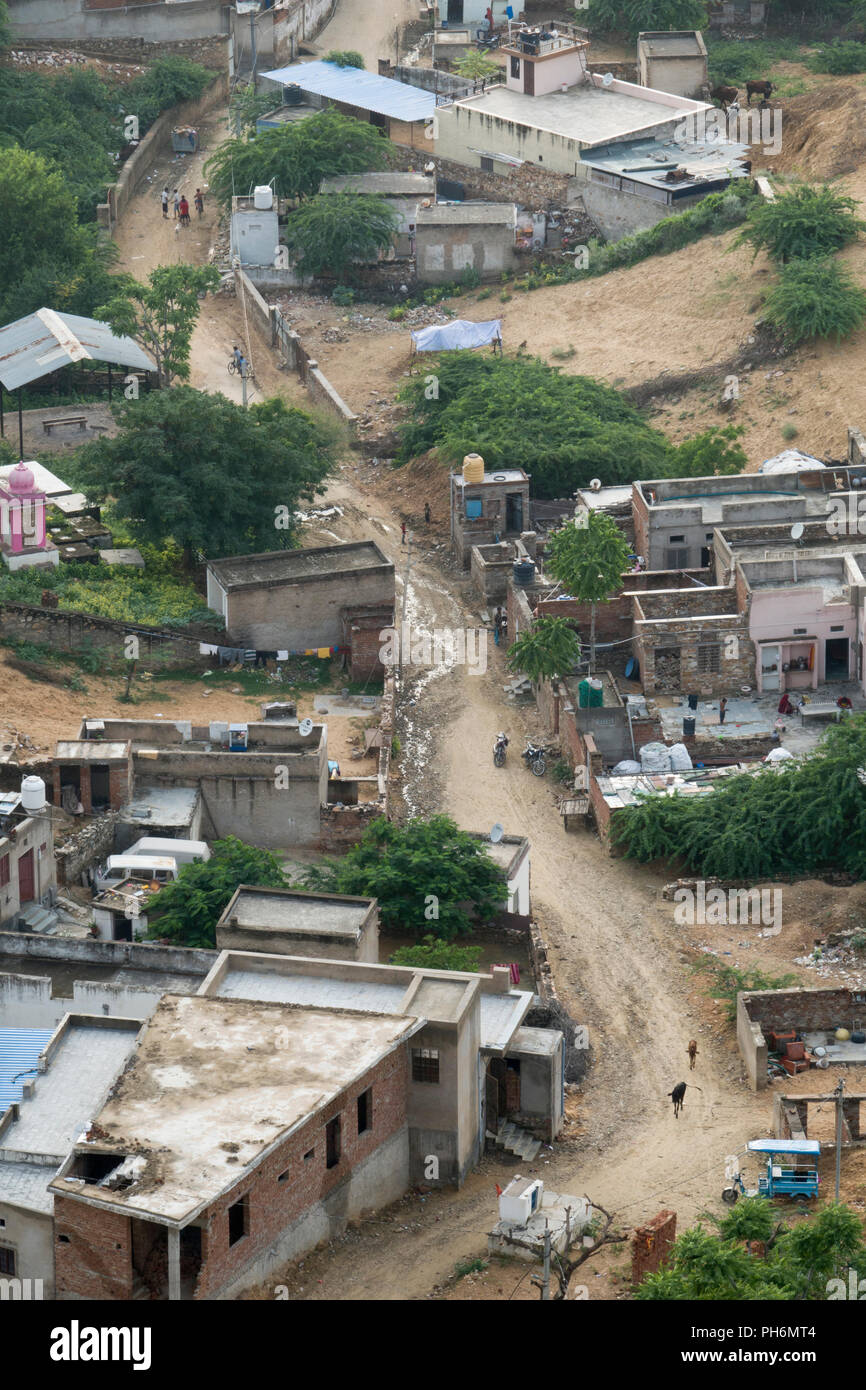 Portrait de quartier dans Pushkar, Rajasthan, India Banque D'Images