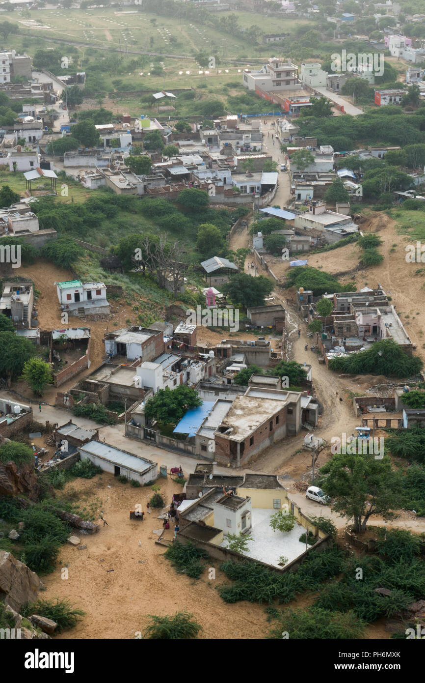 Portrait de quartier dans Pushkar, Rajasthan, India Banque D'Images