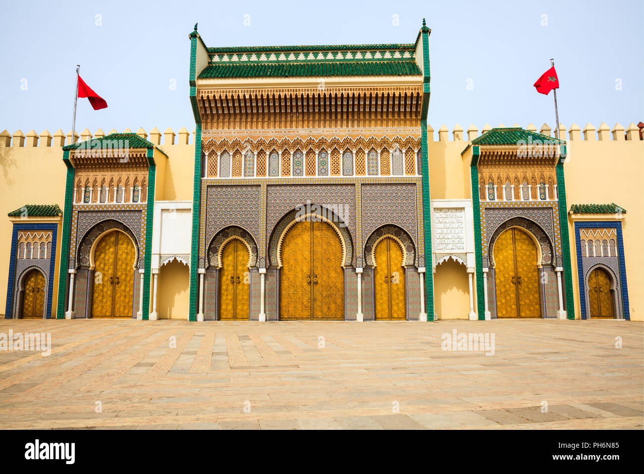 Palais Marocain à Fès au Maroc Banque D'Images