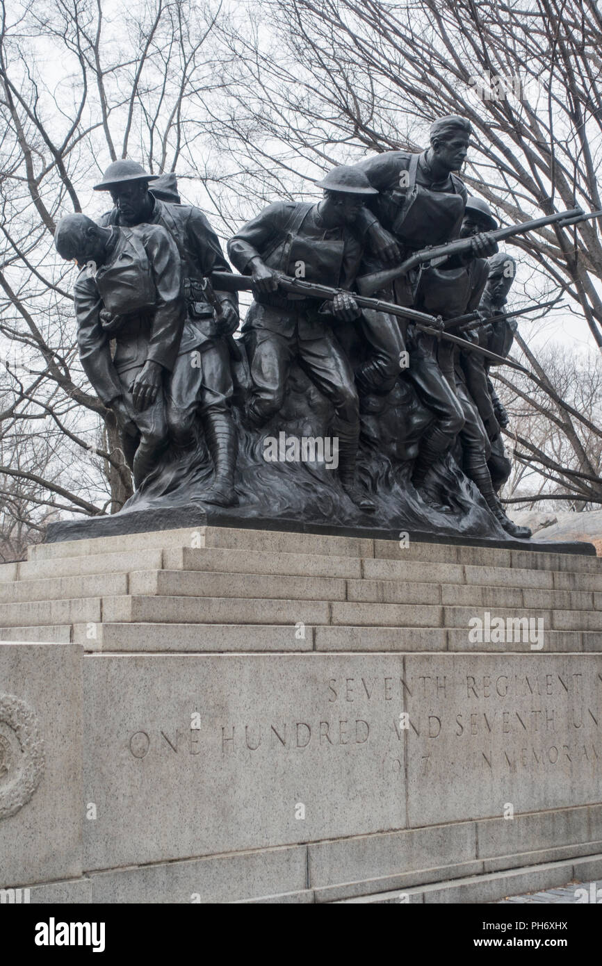 107Th Infantry memorial à Central Park, New York City Banque D'Images