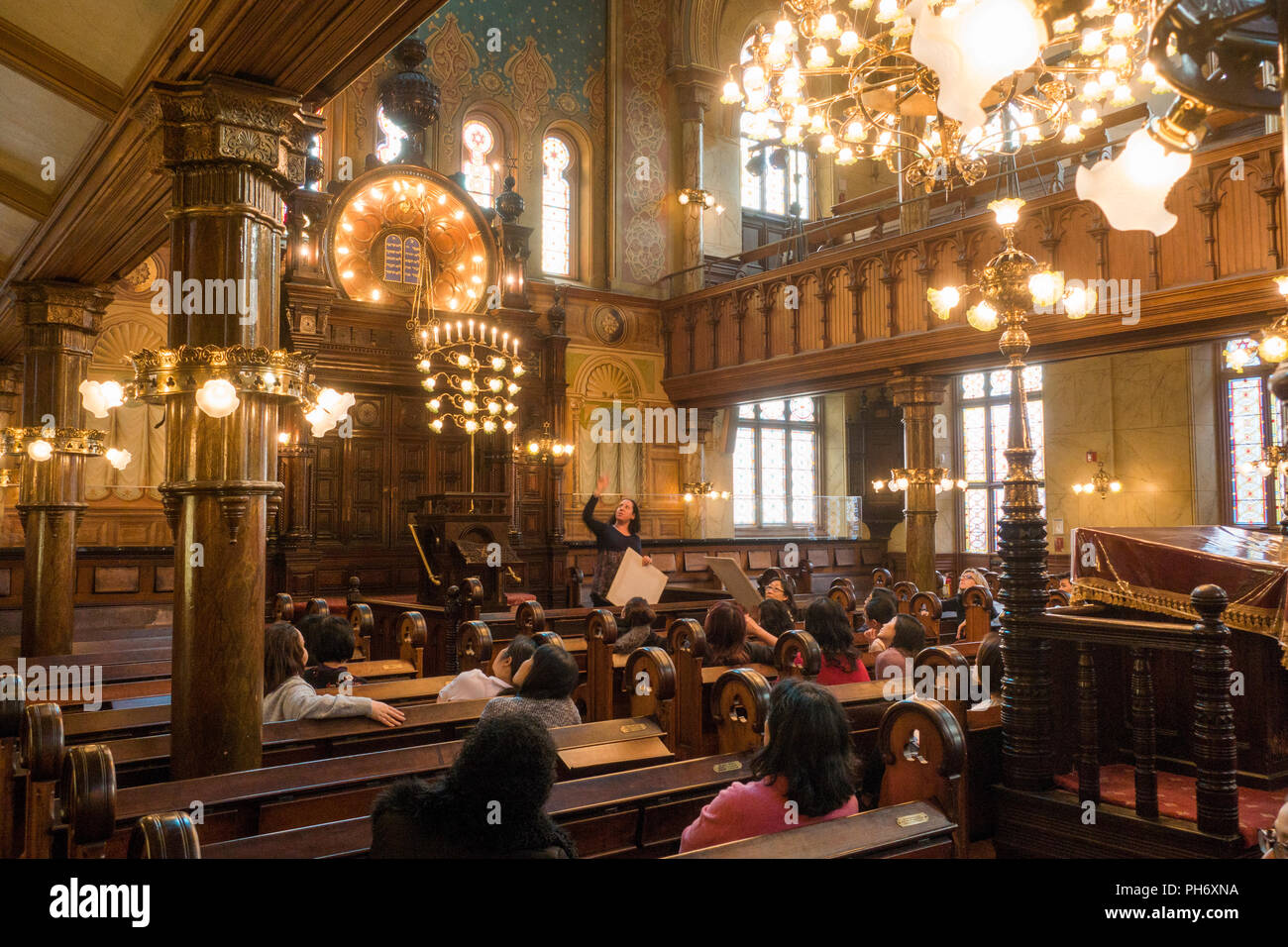 Eldridge Street Synagogue de Manhattan New York Banque D'Images