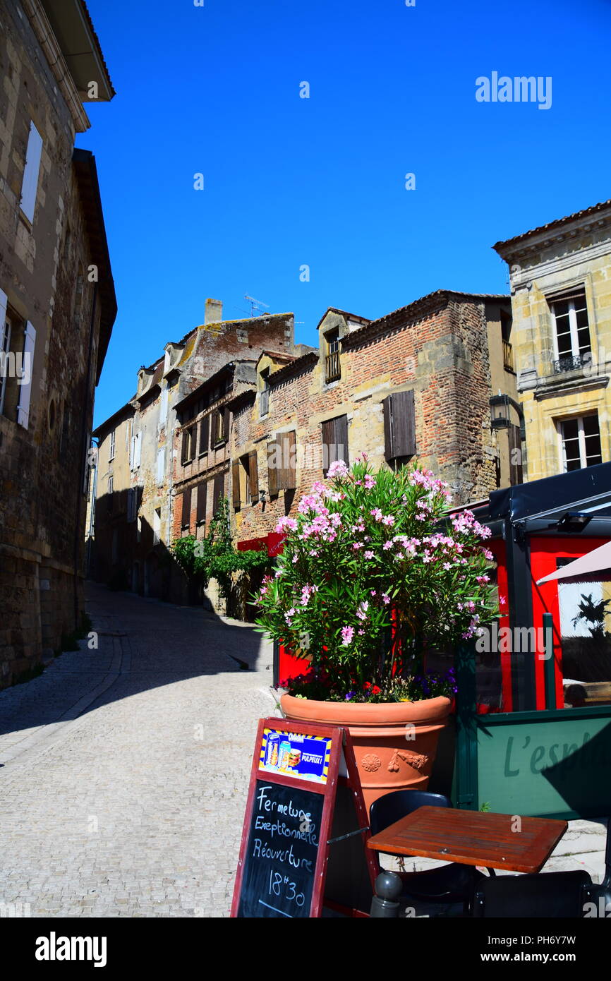 Vue sur le magnifique village de Sarlat-la-Caneda, France Banque D'Images