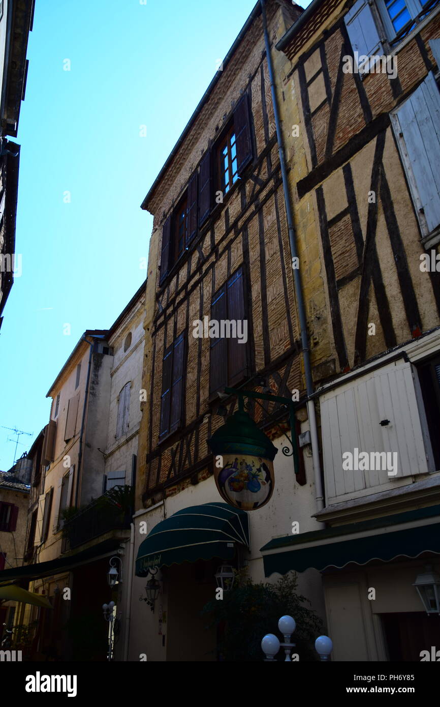 Vue sur le magnifique village de Sarlat-la-Caneda, France Banque D'Images