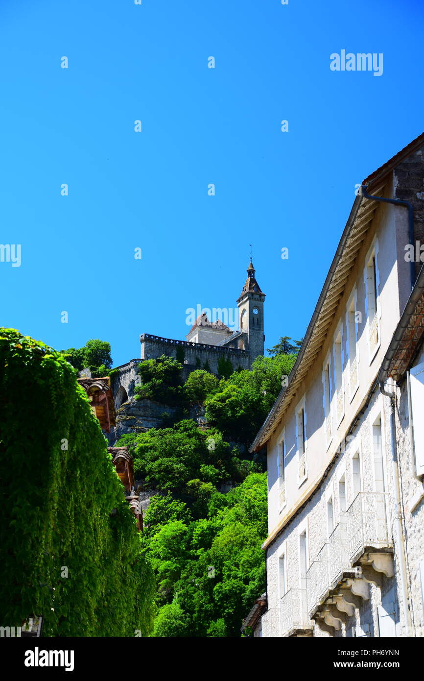 Le pèlerinage médiéval village de Rocamadour Dans le département du Lot de France Banque D'Images
