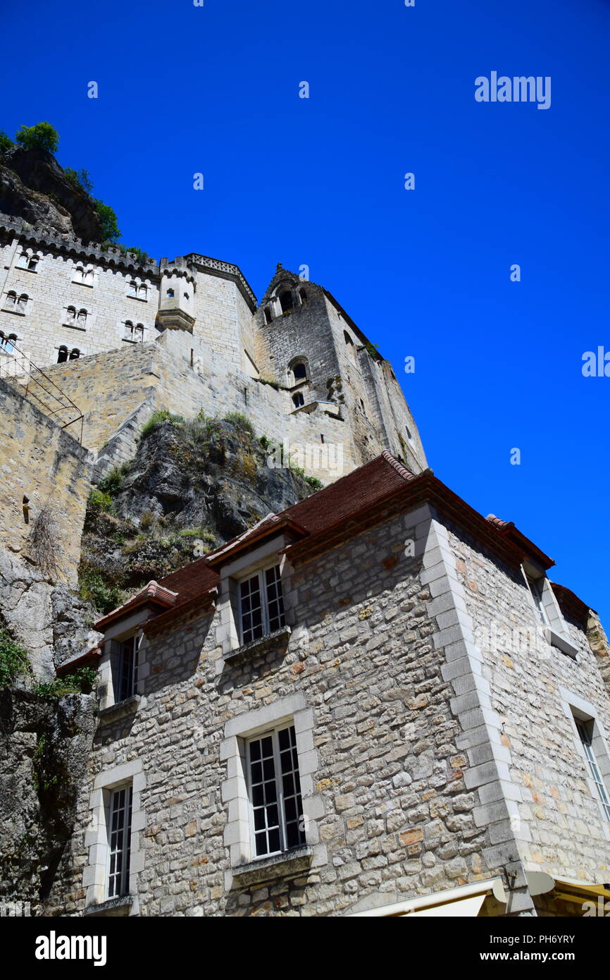 Le pèlerinage médiéval village de Rocamadour Dans le département du Lot de France Banque D'Images