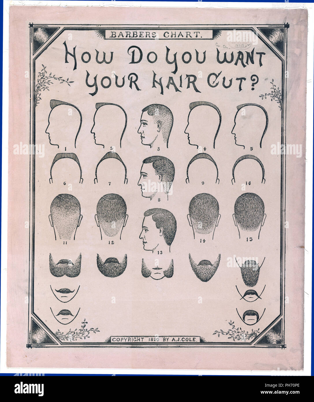 Comment voulez-vous que votre coupe de cheveux ? Ca. 1890 Banque D'Images