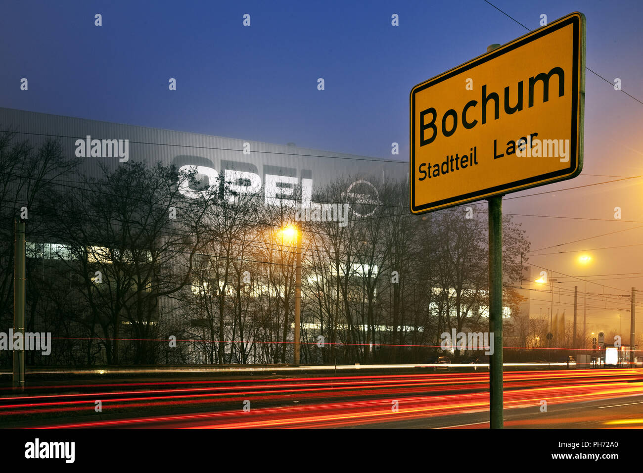 Les usines Opel à Bochum fermer en 2014, l'Allemagne. Banque D'Images
