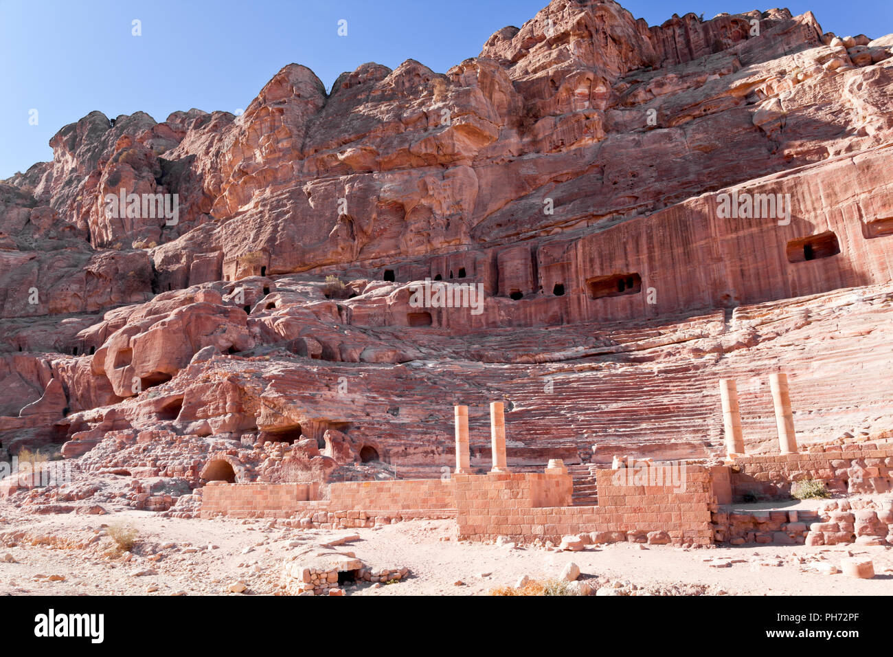 Amphithéâtre de Petra, Jordanie Banque D'Images