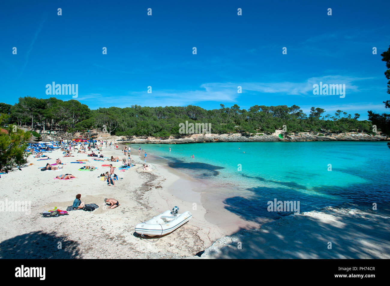 Cala Mondrago, Parc Naturel de Mondrago, Majorque, Baleares, Espagne Banque D'Images