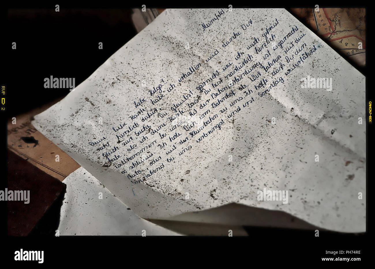 Lettre ancienne Banque D'Images