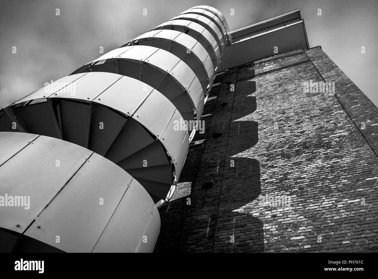 La spirale de l'escalier Banque D'Images