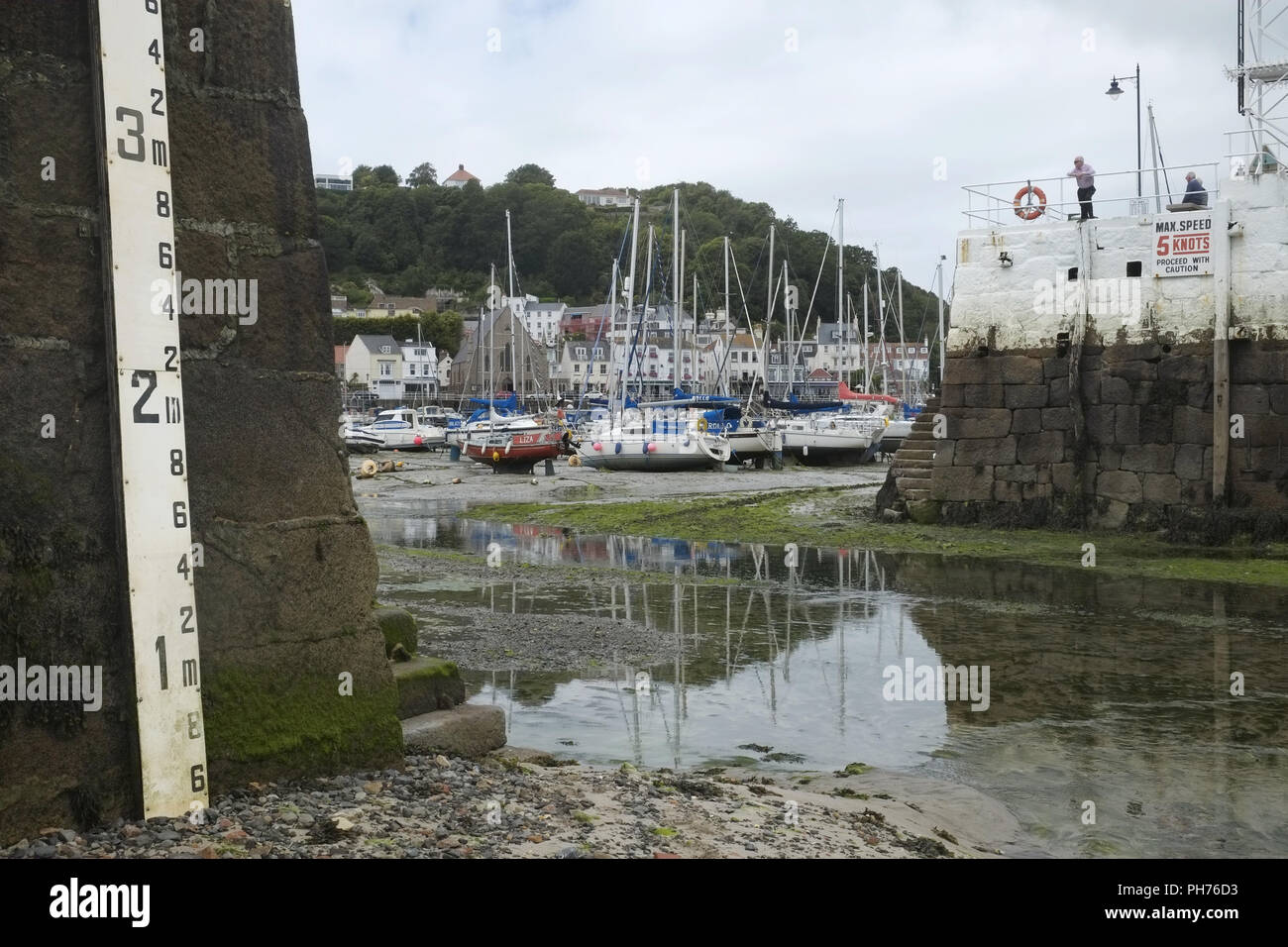 Saint Aubin, entrée du port Banque D'Images