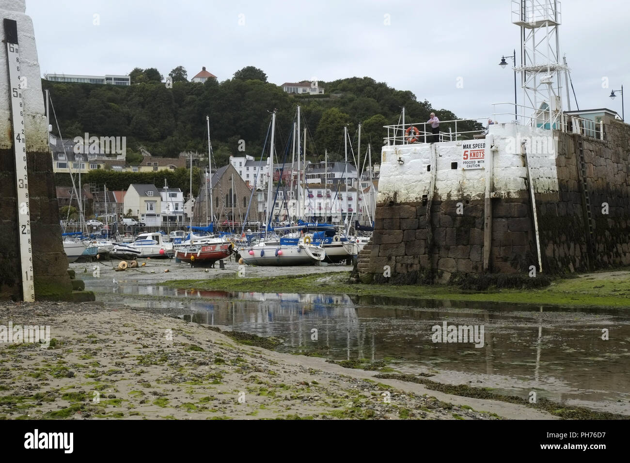 Saint Aubin, entrée du port Banque D'Images