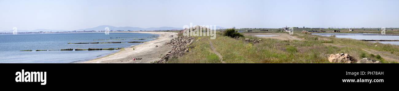 Lac Atanasovsko, Burgas, côte de la mer Noire, Bulgarie Banque D'Images