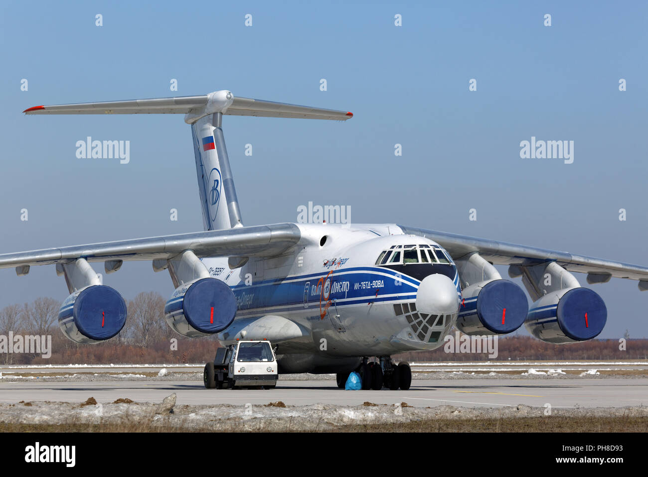 Ilyushin il-76TD-90WD de Volga-Dnepr Airlines. Banque D'Images