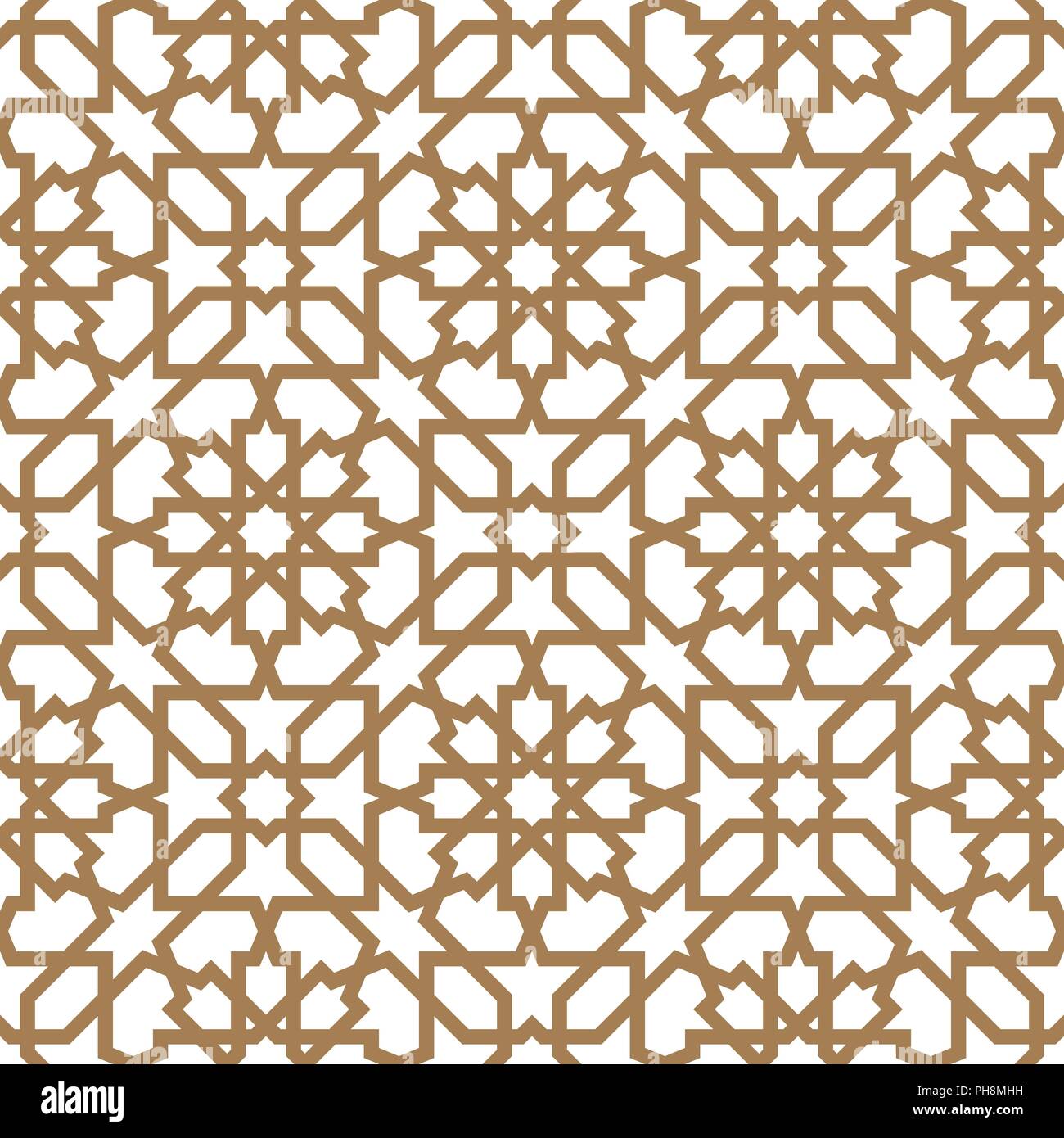 L'arabe sans ornement géométrique basée sur l'art arabe traditionnelle mosaïque musulmane. Bain turc, arabe mosaïque sur fond blanc fait par compensation Illustration de Vecteur