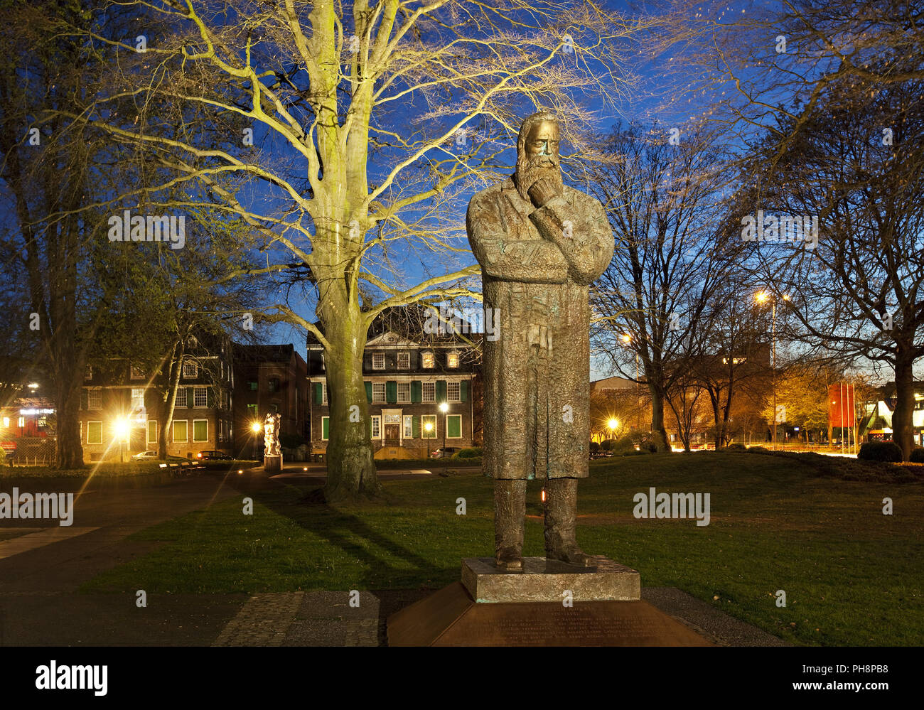 Engels memorial, centre historique, Wuppertal Banque D'Images