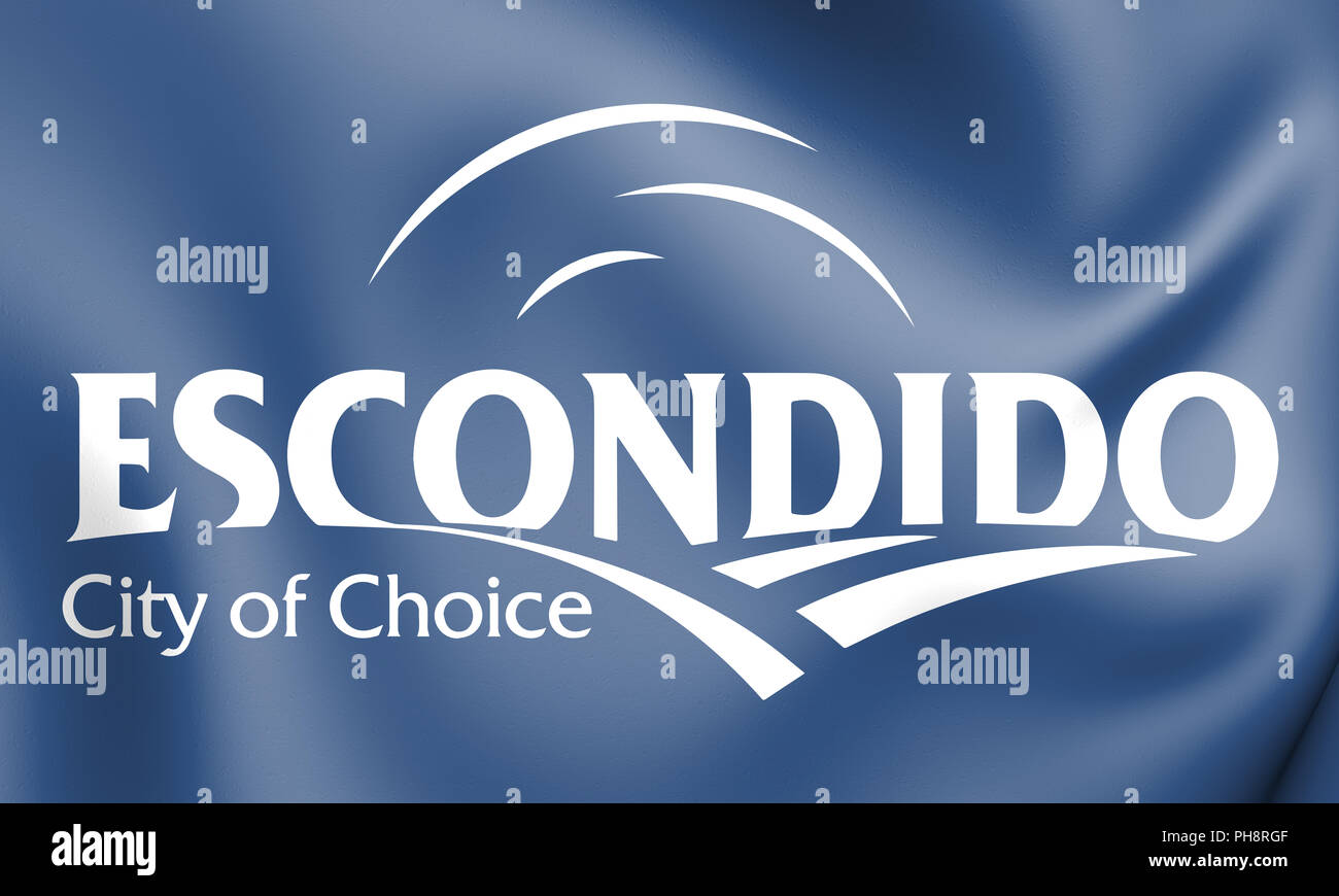 Pavillon 3D d'Escondido, USA. 3D Illustration. Banque D'Images