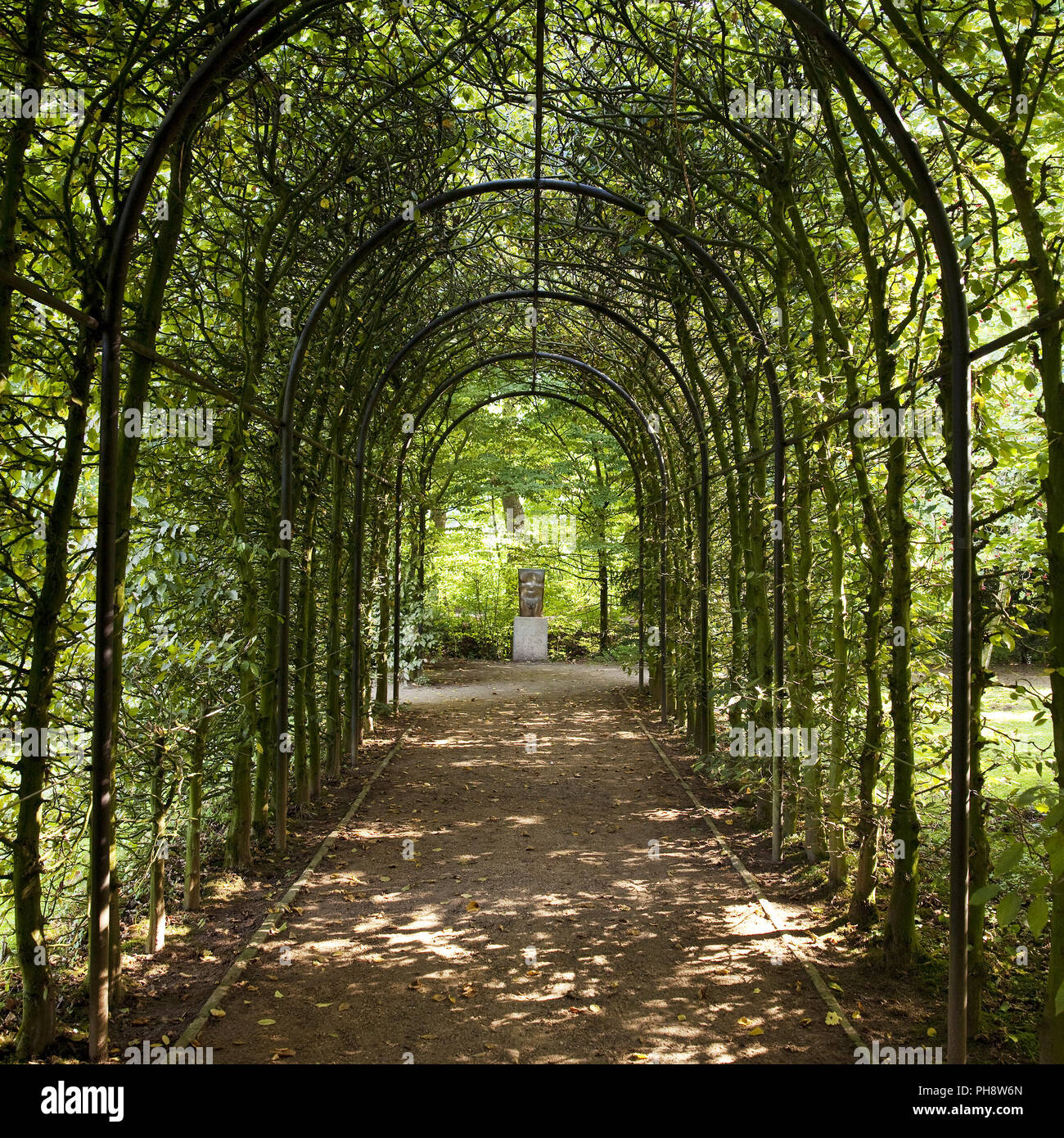 Galerie d'accès, jardin du château, Bedburg Hau Banque D'Images