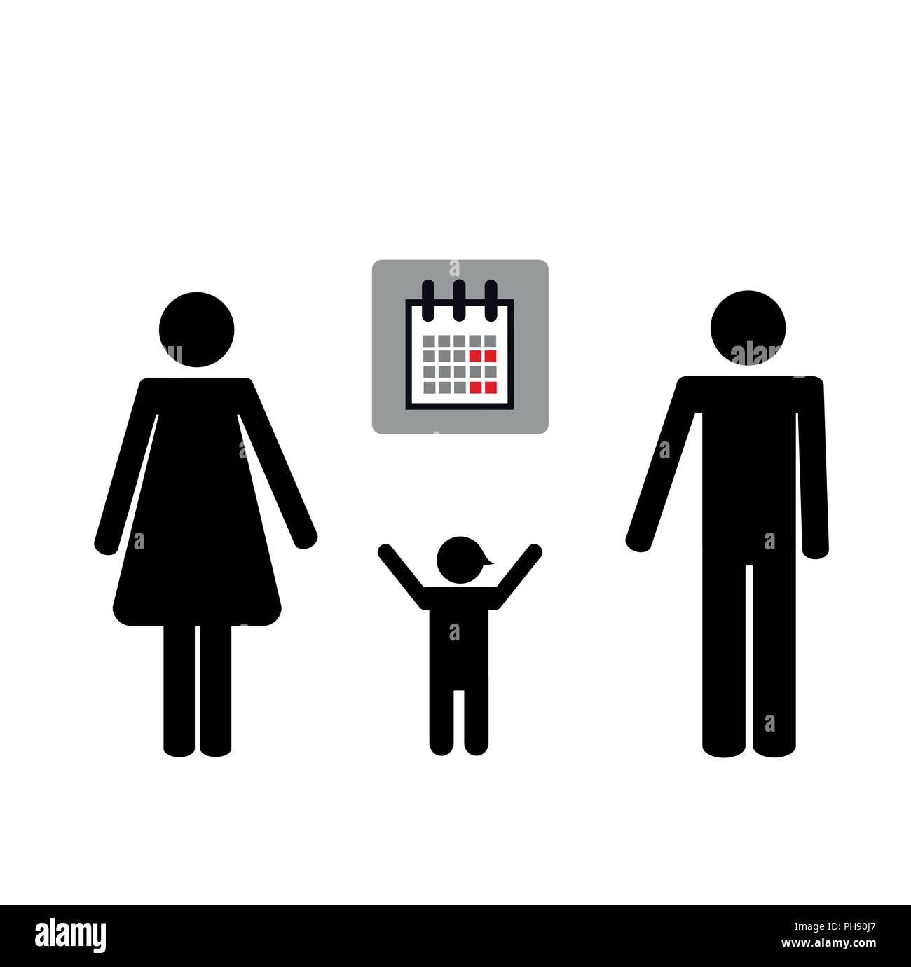 Concept De Famille Patchwork Ramasser Les Fils Les Pictogrammes Vector Illustration Image Vectorielle Stock Alamy