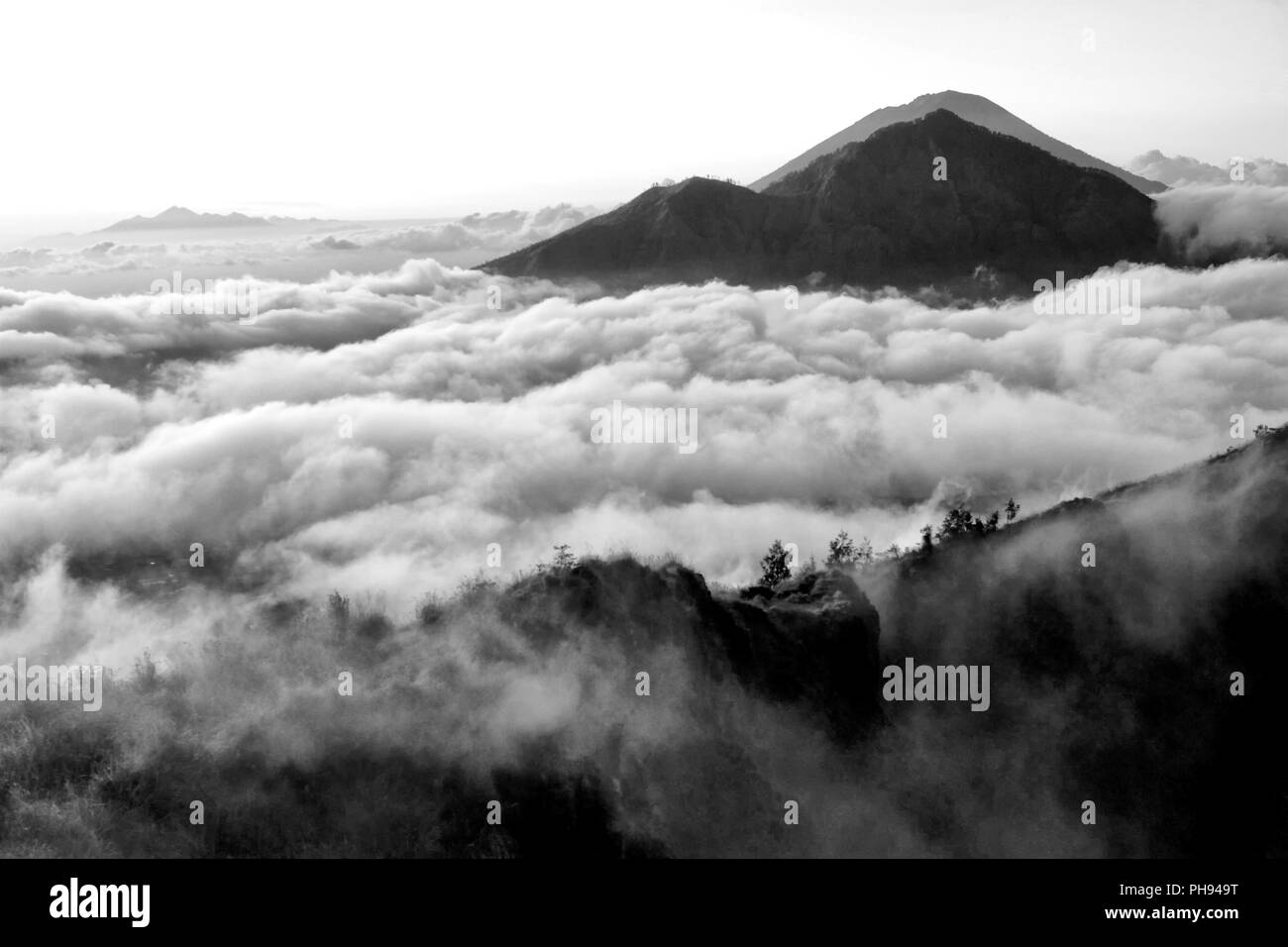 Mont Batur (volcan) à Bali Indonésie Asie Banque D'Images