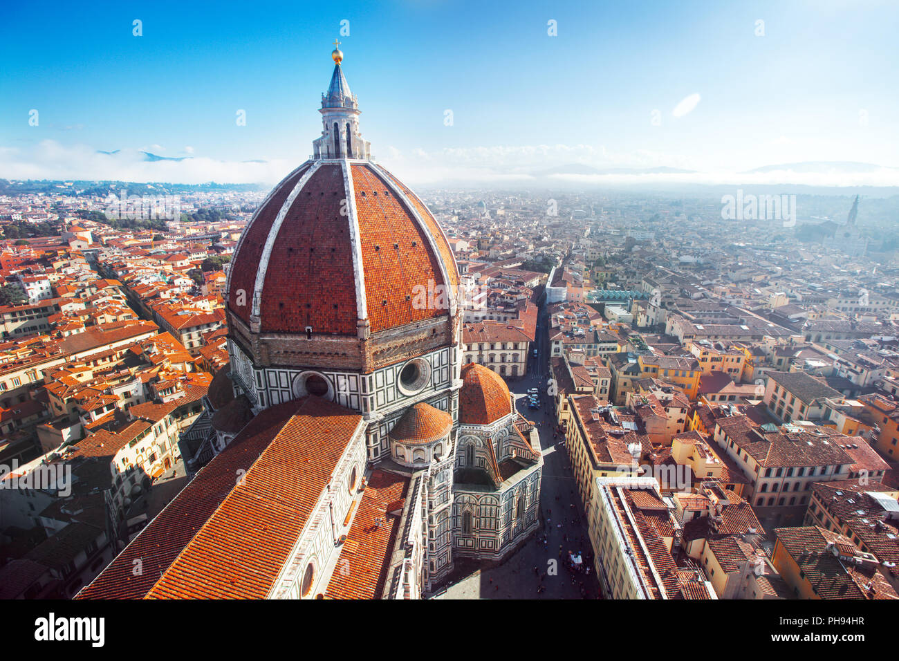 Vue de la cathédrale Santa Maria del Fiore à Florence Banque D'Images