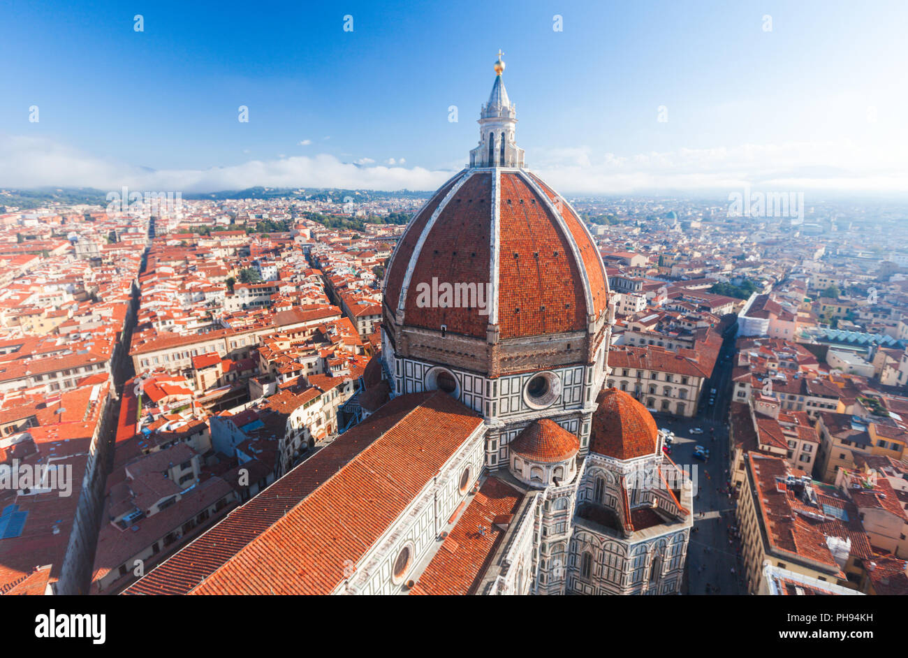 Vue de la cathédrale Santa Maria del Fiore à Florence Banque D'Images