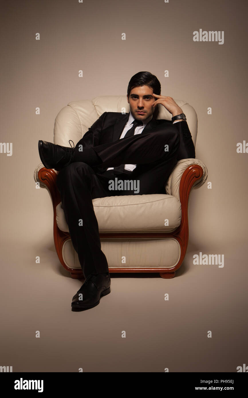 Modèle masculin de la mode Banque D'Images