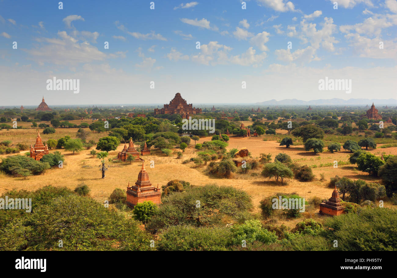 Temples de Bagan, Myanmar Banque D'Images