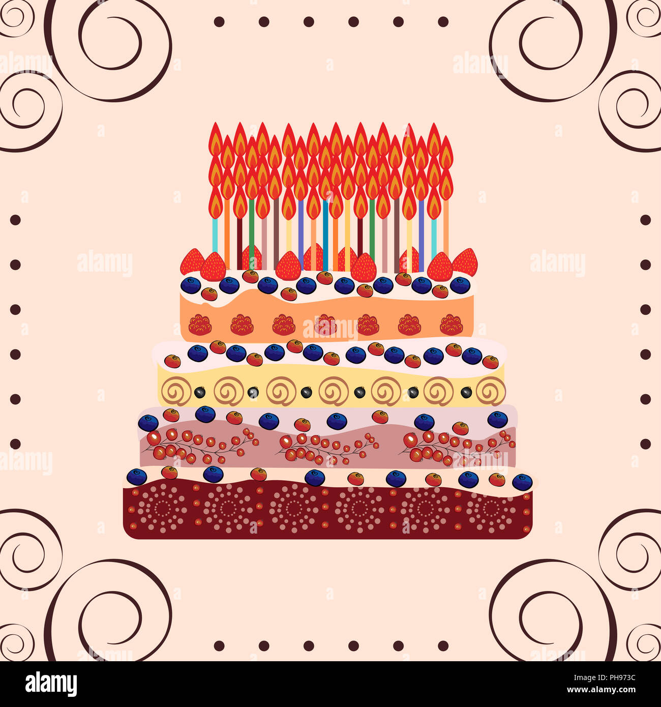 Gateau D Anniversaire 50 Ans Photo Stock Alamy