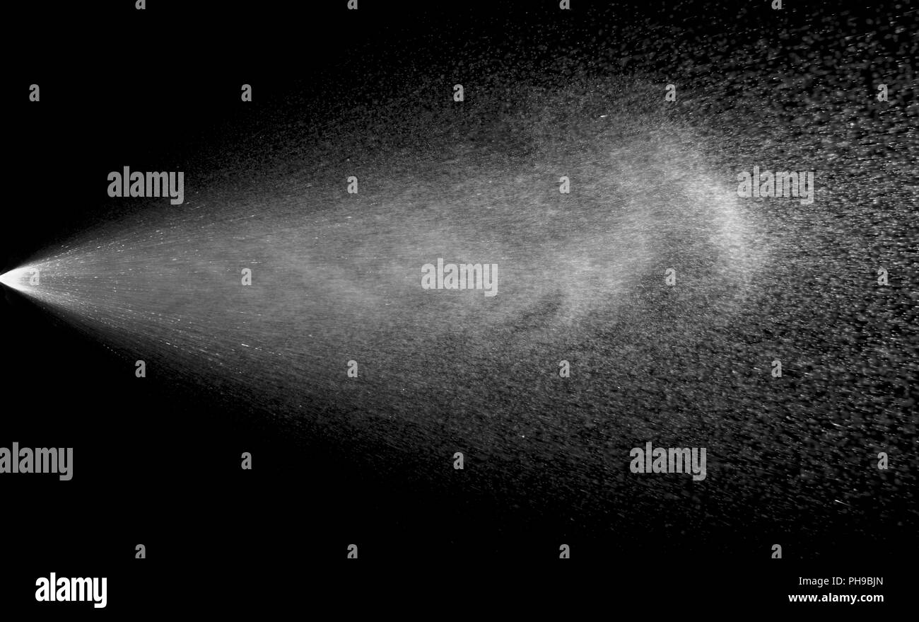 Pulvériser de l'eau en bouteille de jet Banque D'Images