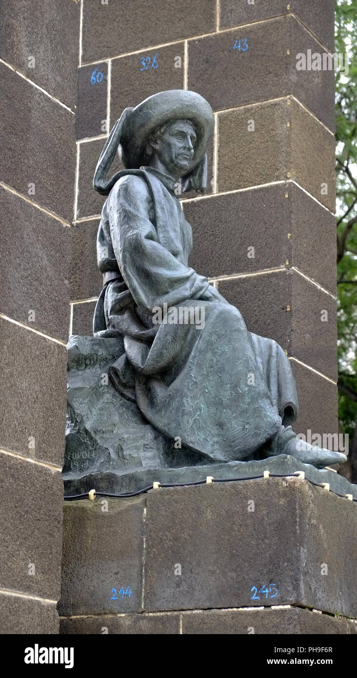 Henri le Navigateur, monument à Funchal, Madère Banque D'Images