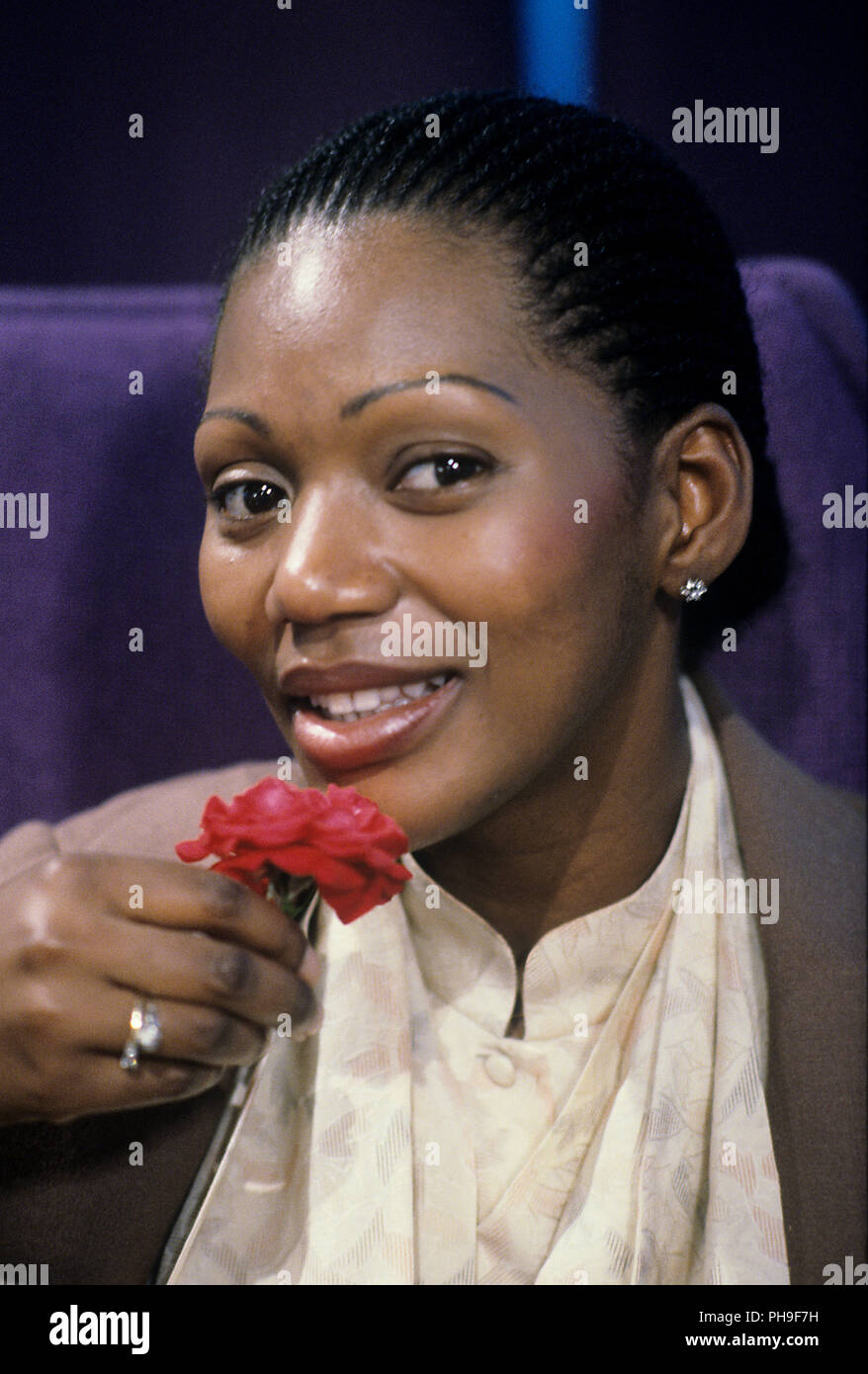 Liz Mitchell (Boney M) sur 28.06.1982. Dans le monde d'utilisation | Banque D'Images