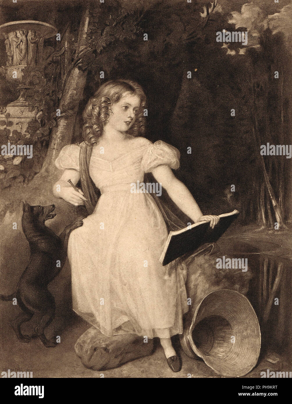 La princesse Victoria (la future reine Victoria), âgé de 11 ans, par Richard Westall, 1830 Banque D'Images