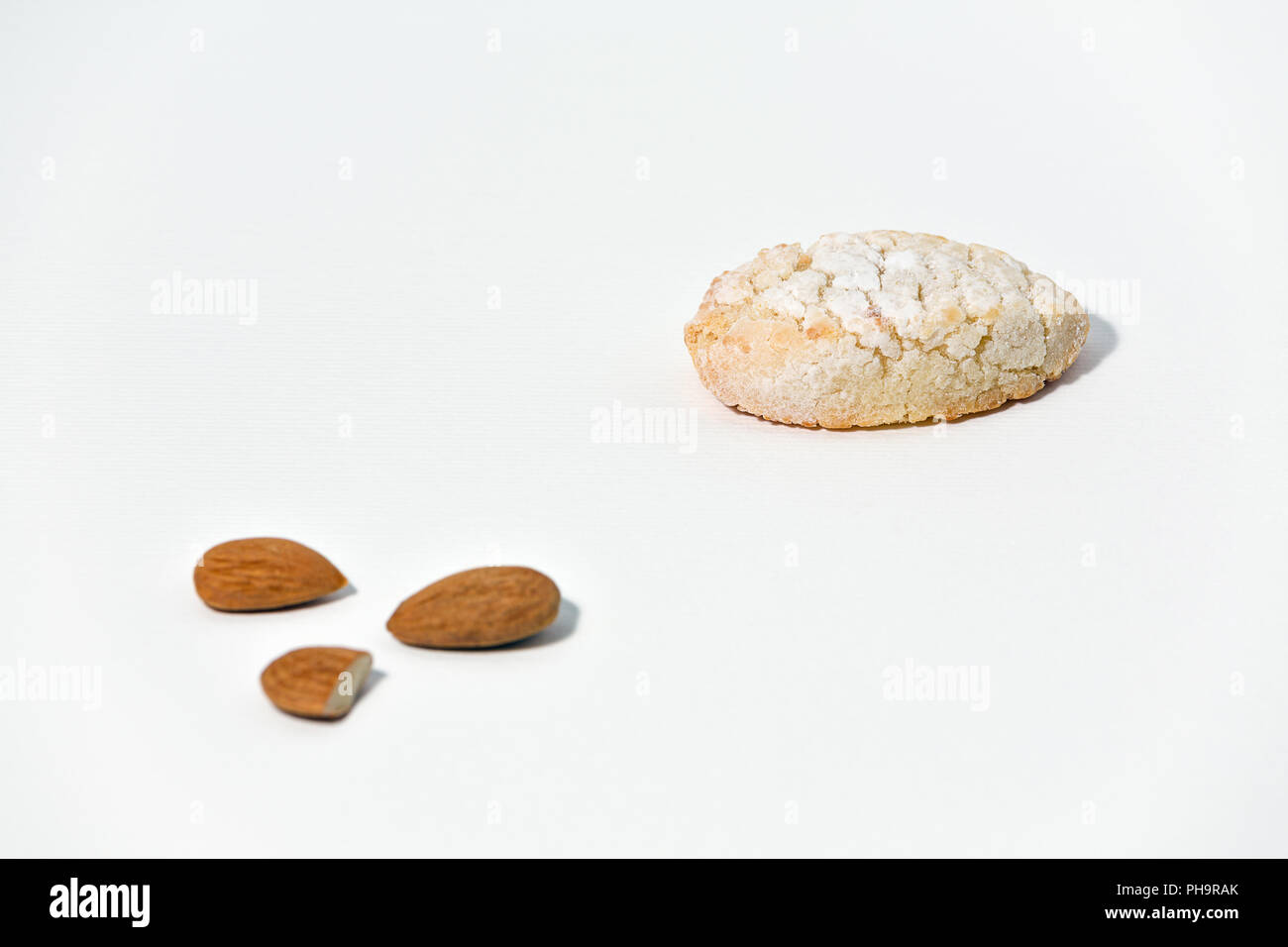 Gâteau traditionnel italien, Ricciarelli avec amandes Banque D'Images