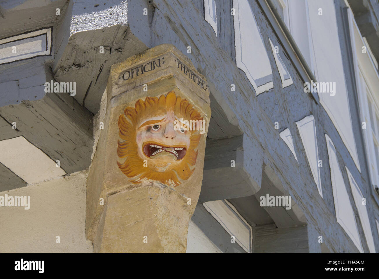 La figure grotesque dans la vieille-ville de Waiblingen, Allemagne Banque D'Images