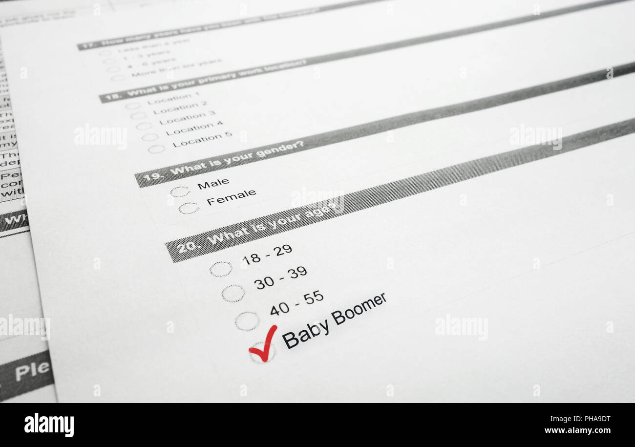 Sondage Boomer Banque D'Images