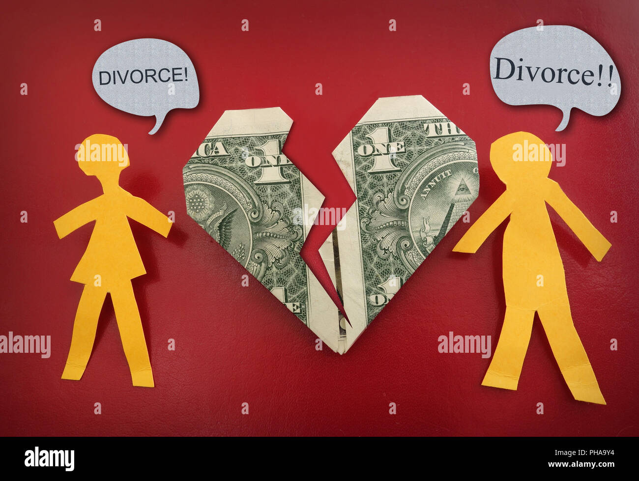 La lutte contre le divorce couple concept Banque D'Images