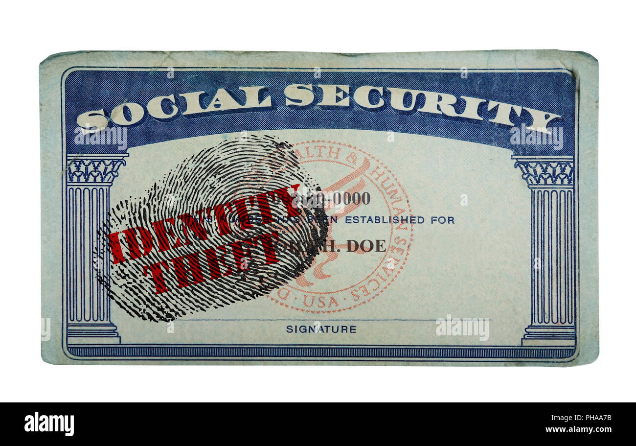 Concept Le vol d'identité Banque D'Images